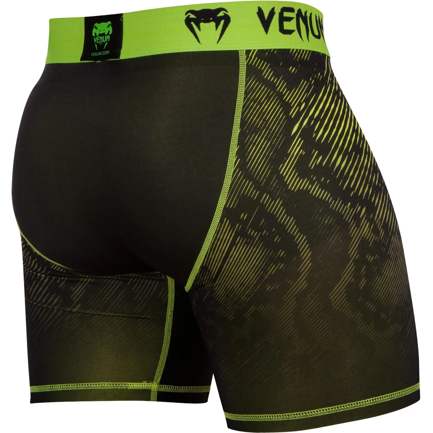 Venum Fusion Compression Shorts - Black/Yellow