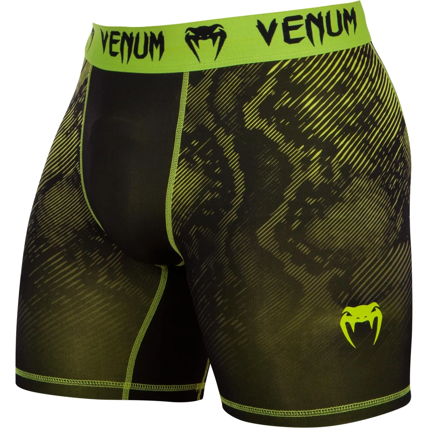 Venum Fusion Compression Shorts - Black/Yellow