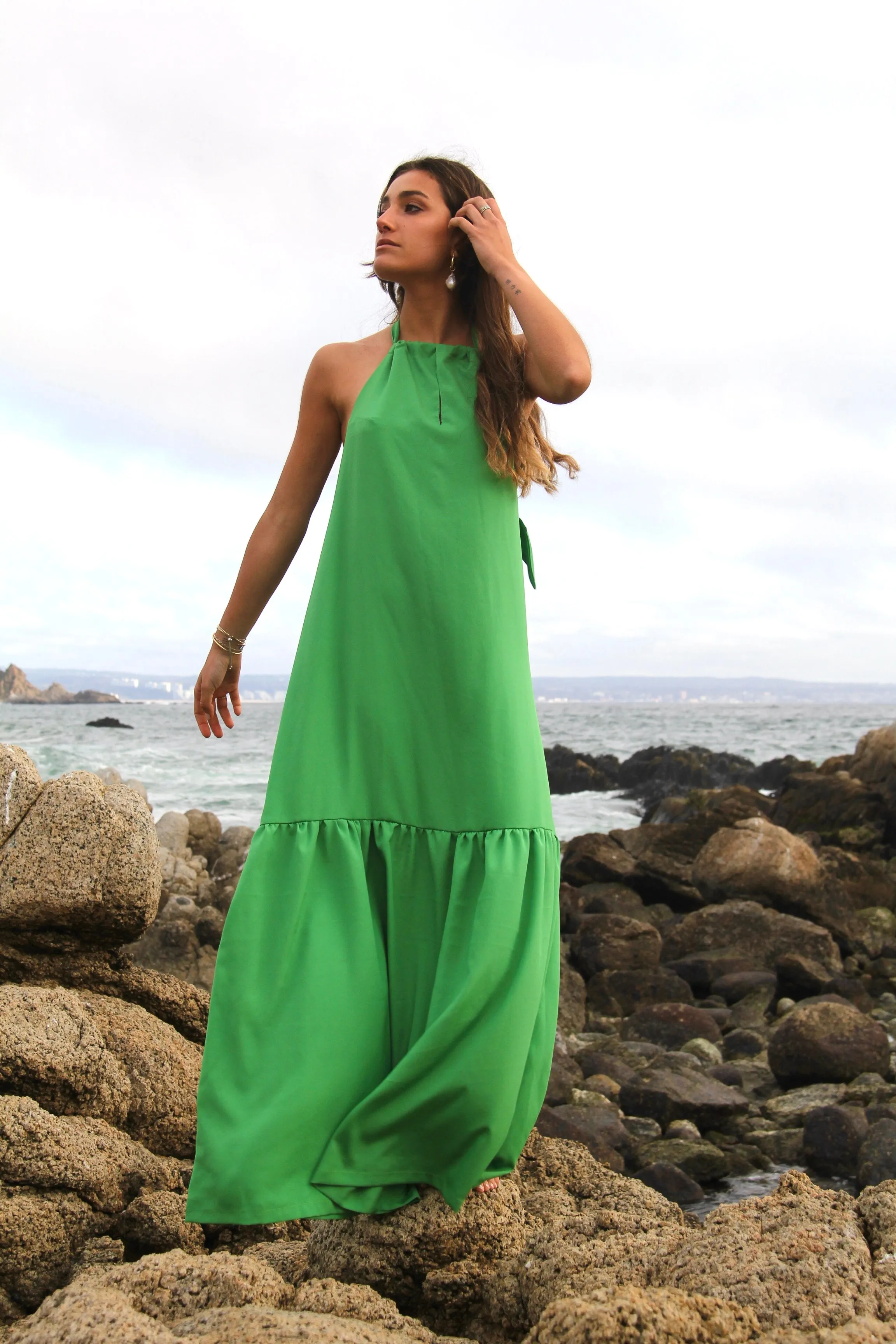 Vestido Halter Verde