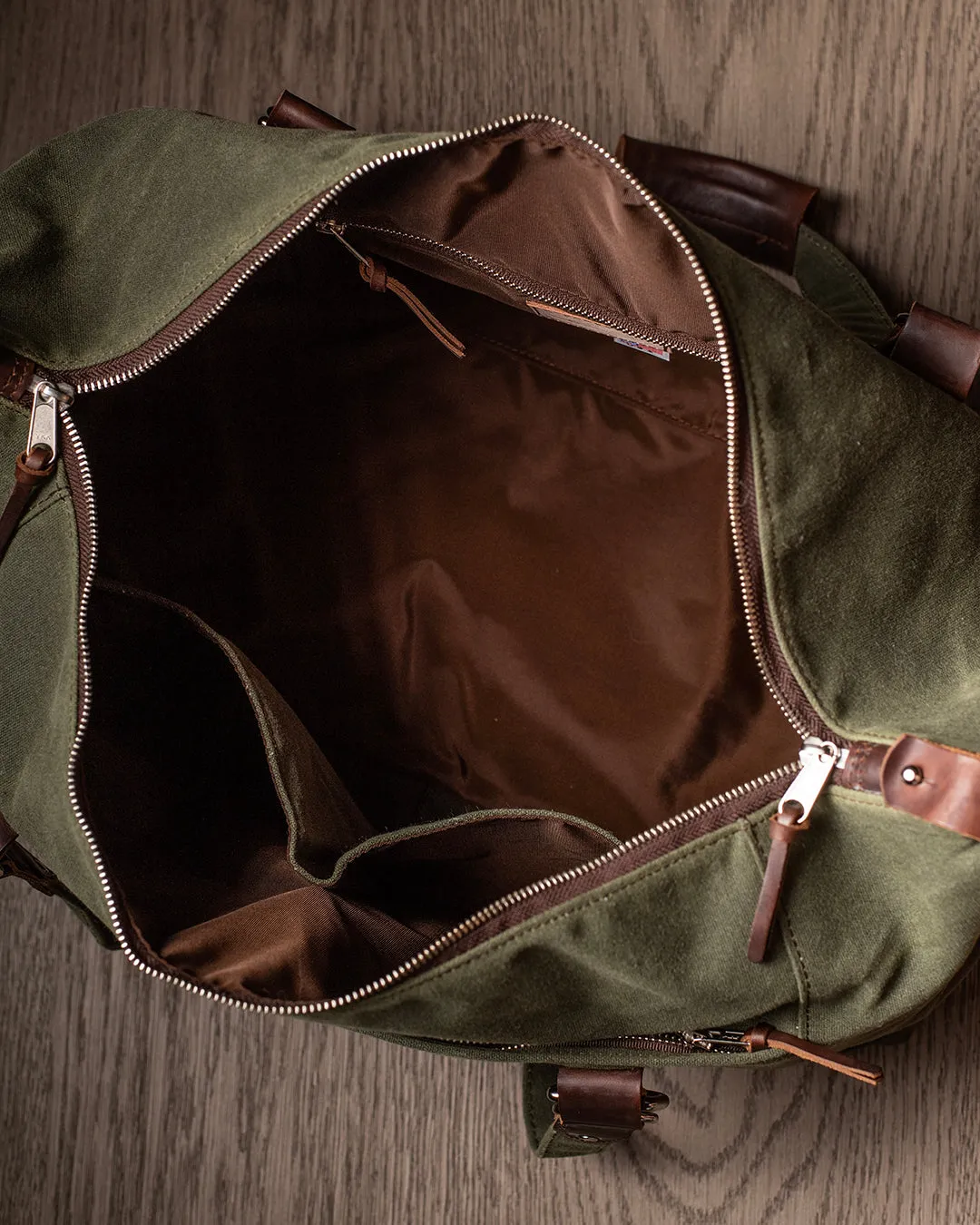 Waxed Canvas Weekender Duffle Bag