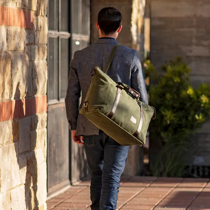 Waxed Canvas Weekender Duffle Bag