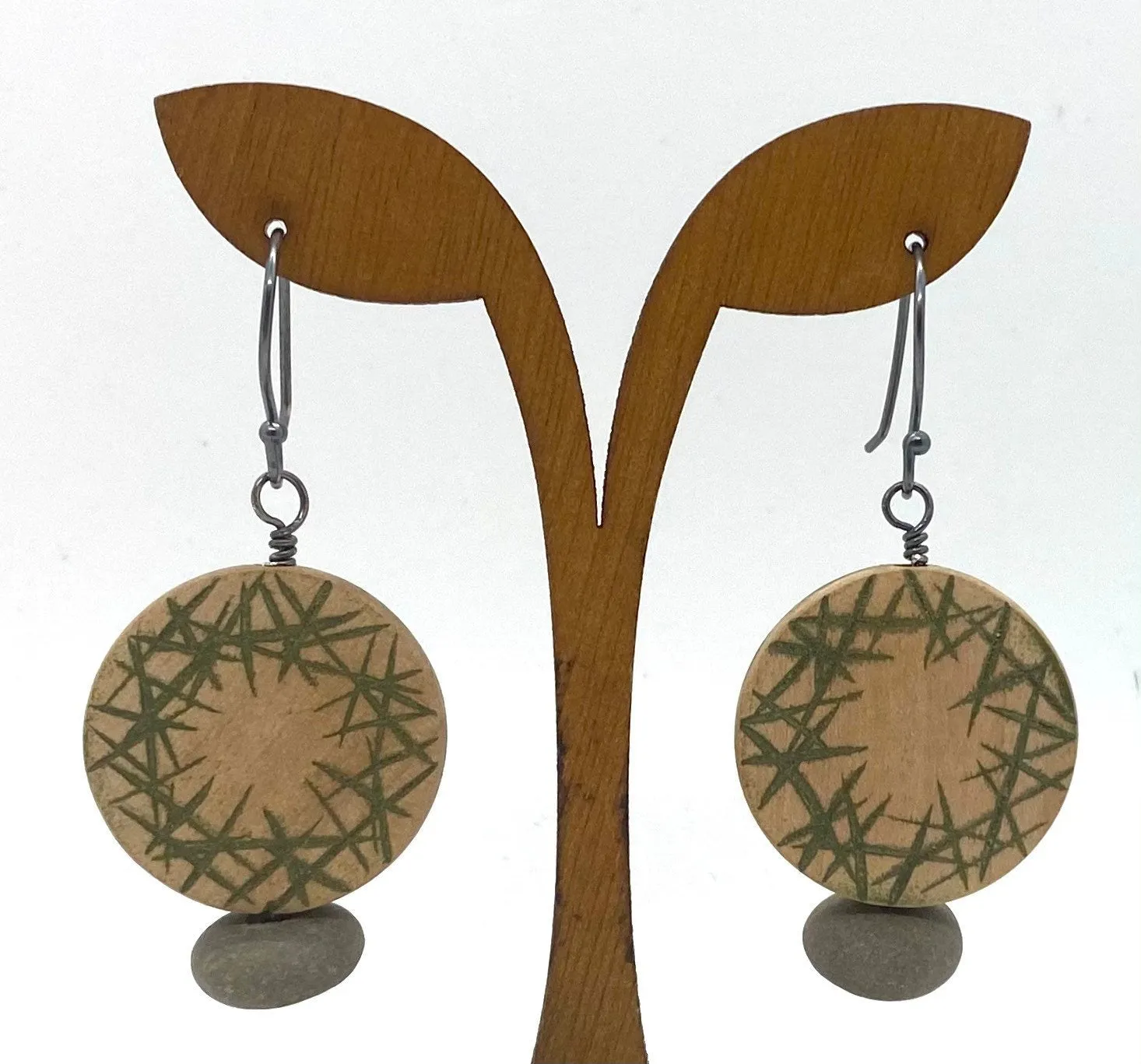 Wood & Rock Earrings